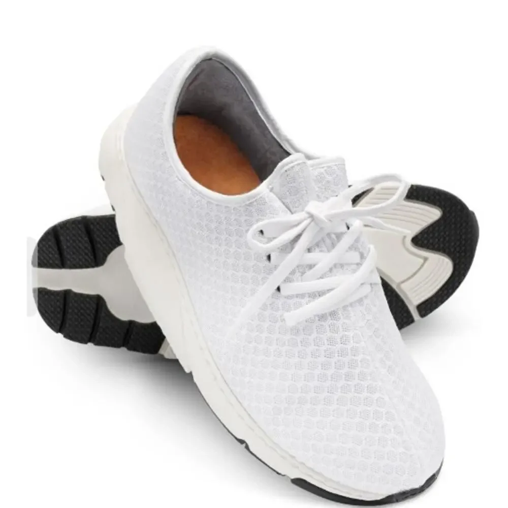 NEW Axis Balance Stabilized Walking Shoes Hammacher Schlemmer Size 5 White